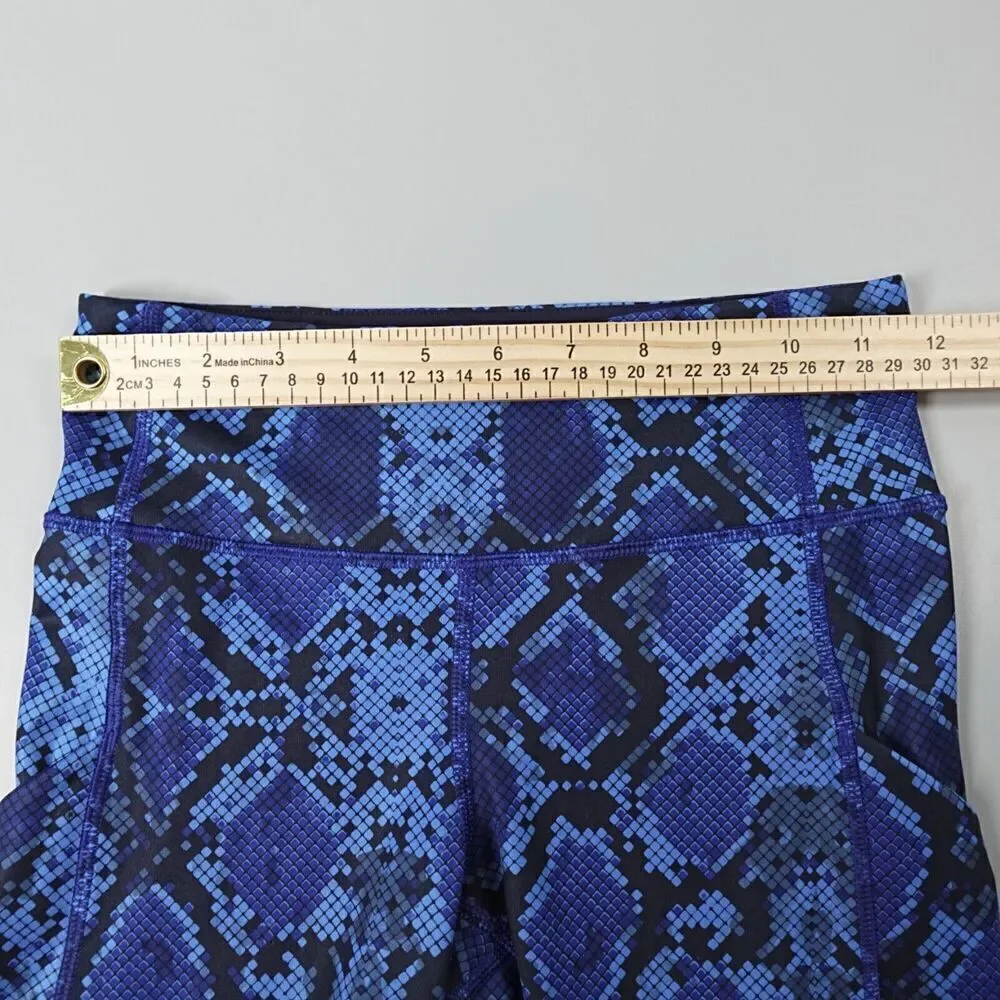 Lululemon Speed Tight IV Womens 2 Blue‎ Mini Ziggy Snake Full-On Athleisure
